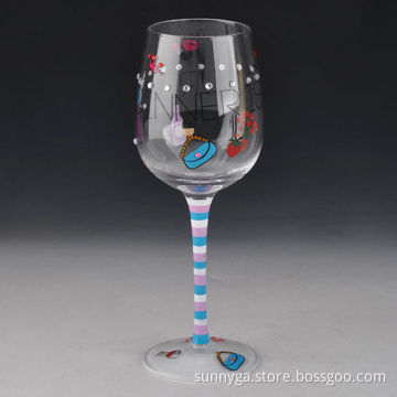 Hand painting glass cup